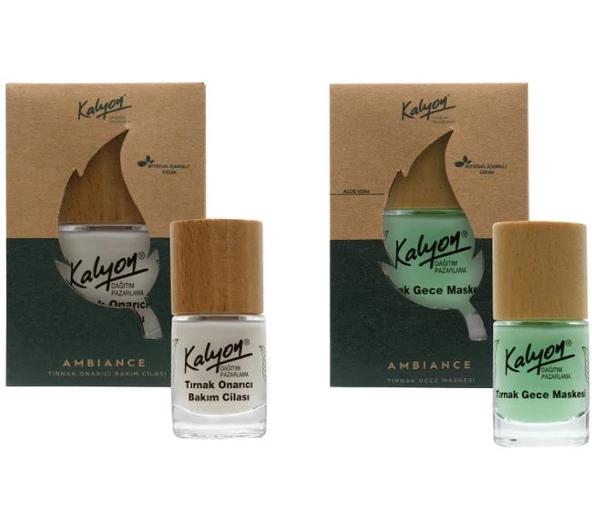 Kalyon Bitkisel Tırnak Onarıcı Bakım Cilası 11 Ml+Tırnak Gece Maskesi 11 Ml ürün görseli 1