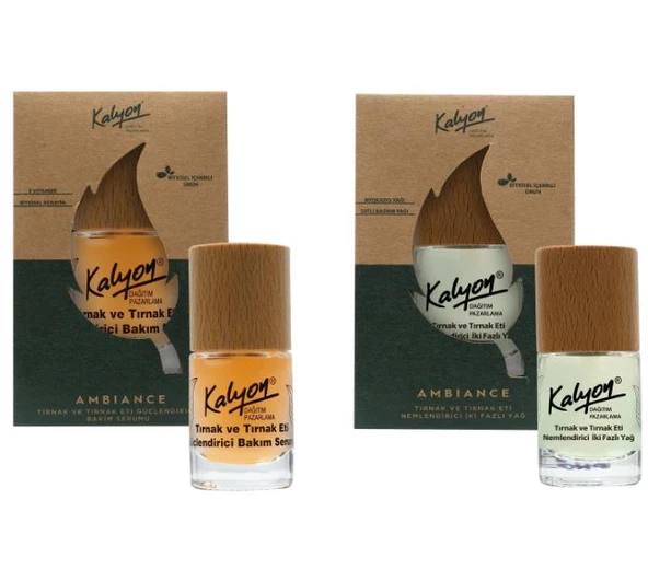 Kalyon Bitkisel Tırnak ve Tırnak Eti Nemlendirici İki Fazlı Yağ 11 Ml+Tırnak ve Tırnak Eti Güçlendirici Bakım Serumu 11 Ml ürün görseli 1
