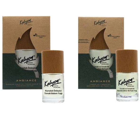 Kalyon Bitkisel Tırnak ve Tırnak Eti Nemlendirici İki Fazlı Yağ 11 Ml+Kuruluk Önleyici Tırnak Bakım Yağı Kenevir Tohumu Yağı 11 Ml ürün görseli 1