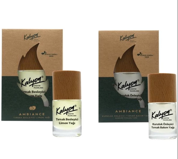 Kalyon Bitkisel Kuruluk Önleyici Tırnak Bakım Yağı Kenevir Tohumu Yağı 11 Ml+Tırnak Besleyici Limon Yağı 11 Ml ürün görseli 1