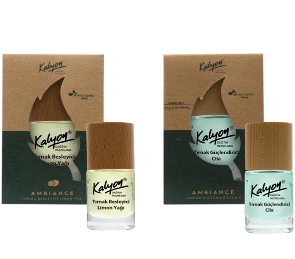 Kalyon Bitkisel Tırnak Güçlendirici Cila 11 Ml+Tırnak Besleyici Limon Yağı 11 Ml ürün görseli 1