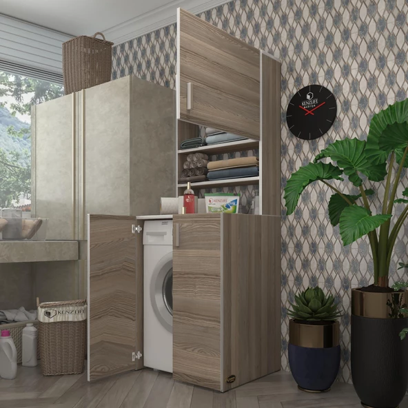 Kenzlife çamaşır makinesi dolabı kasparov crd 180*066*55-20 banyo kapaklı arkalıksız ürün görseli 1