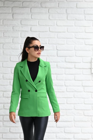 Kadın Astarlı Blazer Ceket 0101-22 - Resim 8