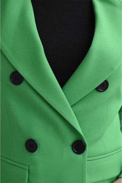 Kadın Astarlı Blazer Ceket 0101-22 - Resim 9