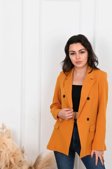 Kadın Astarlı Blazer Ceket 0101-22 - Resim 4