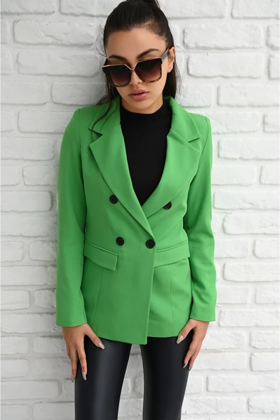 Kadın Astarlı Blazer Ceket 0101-22 - Resim 11