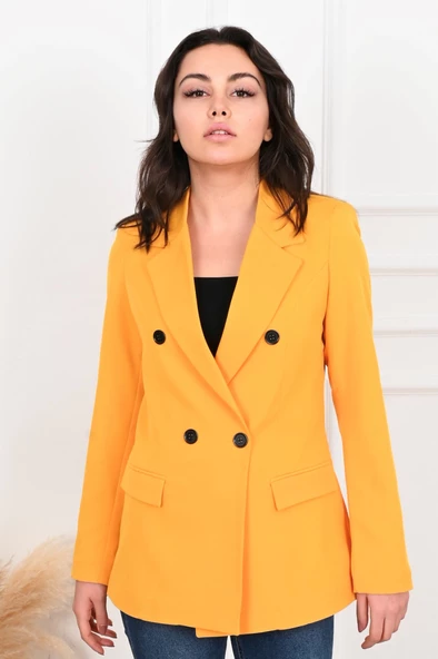 Kadın Astarlı Blazer Ceket 0101-22 - Resim 3