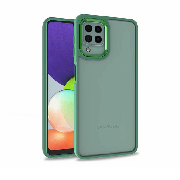 Galaxy A22 4G Kılıf Zore Flora Buton,Kenar Çevresi Renkli Kılıf ürün görseli 1