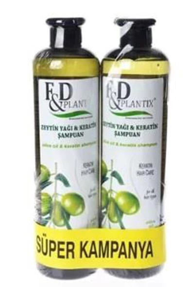 Plantix Zeytin Yağı ve Keratin Şampuan 700 ml 2li ürün görseli 1