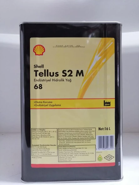 SHELL HİDROLİK YAĞI TELLUS 68 S2M 16 Litre - Resim 2
