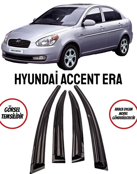 Hyundai Accent Era Cam Rüzgarlığı 4lü Takım ürün görseli 1