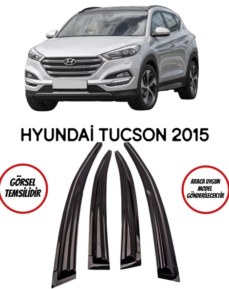 Hyundai Tucson 2015 -2021 arası  Cam Rüzgarlık 4 lü Takım ürün görseli 1