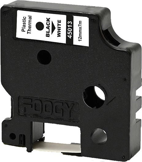 Foogy Dymo D1 Etiket Plastik Thermal Beyaz-Siyah ürün görseli 1