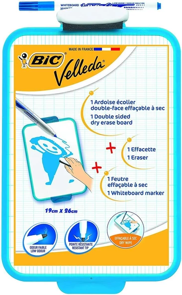 BİC MİNİ BEYAZ YAZI TAHTASI 1218  KALEM 1721  SİLGİ ürün görseli 1