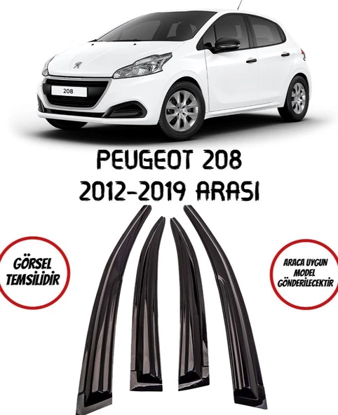 Peugeot 208 Cam Rüzgarlığı 4lü ürün görseli 1
