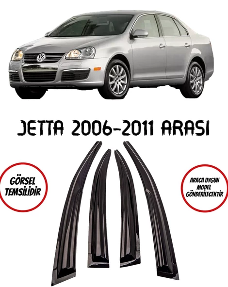 Volkswagen Jetta Cam Rüzgarlığı 4lü 2006-2010 Arası ürün görseli 1
