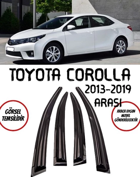 Toyota Corolla Cam Rüzgarlığı 4lü 2013-2016 Arası ürün görseli 1