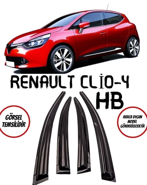 Renault Clio 4 HB Cam Rüzgarlığı 4lü 2013 ürün görseli 1