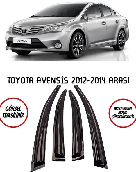 Toyota Avensis Cam Rüzgarlığı 4lü 2012 ve Üzeri ürün görseli 1