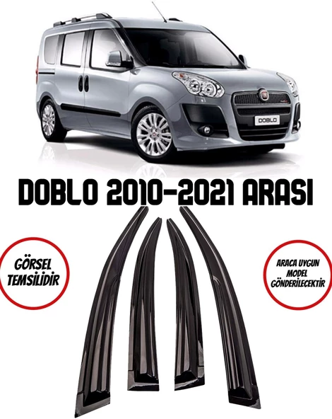 Fiat Doblo 2 Cam Rüzgarlığı 4lü 2010 Ve Üzeri ürün görseli 1