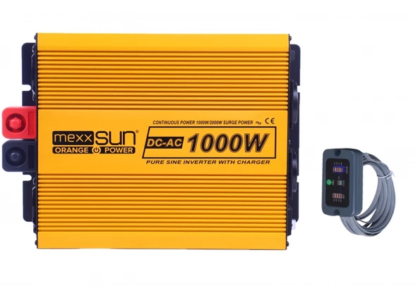 Mexxsun Tam Sinüs Şarjlı İnverter / Ekranlı 12V 1000W ürün görseli 1
