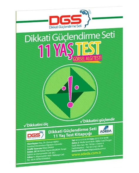 11 Yaş Dikkat Gelişim Testi Adeda Yayıncılık ürün görseli 1