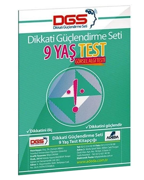 9 Yaş Dikkat Gelişim Testi Adeda Yayıncılık ürün görseli 1