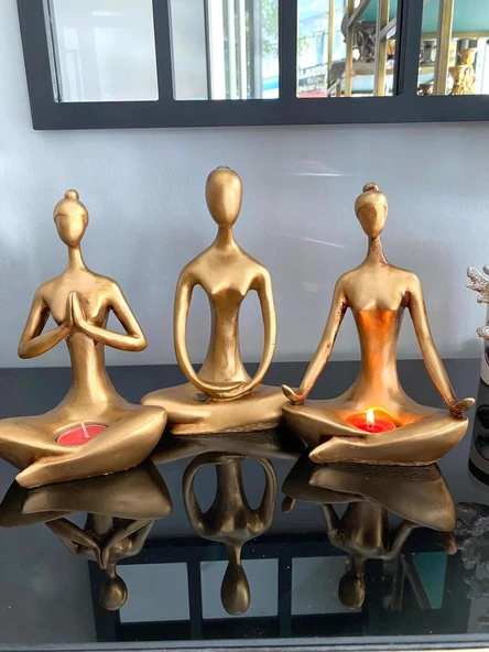 Yoga Yapan Biblo Büyük Boy ürün görseli 1