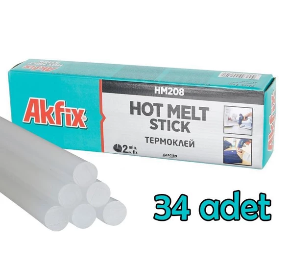 Akfix Sıcak Mum Silikon Çubuk Kalın 11.2x300 mm 1 Kg 34 ADET ürün görseli 1