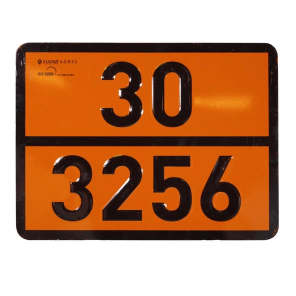 ADR 30/3256 Yüksek Sıcaklıkta Alevlenir Sıvı Uyarı Levhası Alüminyum 40 x 30 cm ürün görseli 1