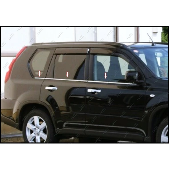 Nissan X-Trail Krom Cam Çıtası 6 prç. 2007-2014 Arası P.Çelik ürün görseli 1