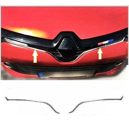 Renault Clio 4 Krom Ön Panjur Çıtası U Formlu 2 pcs 2012-2016 ürün görseli 1