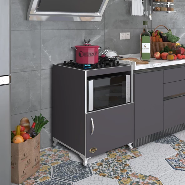 Kenzlife ocak dolabı doğangün gri 85*60*56 hazır mutfak ankastre gömme ocak için arkalıksız ürün görseli 1