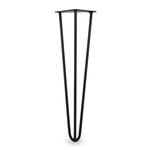 Üçgen Mobilya Masa Sehpa Ayağı 74 cm Mat Siyah Metal Ayak ürün görseli 1