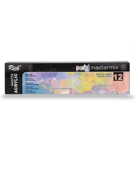 Rich Mastermix Akrilik Boya Pastel Renkler 60cc 12li Set ürün görseli 1