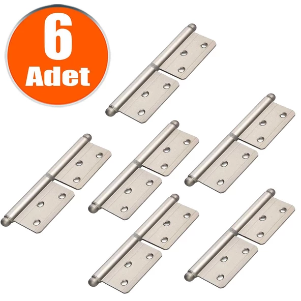 Yönsüz Cerman Kapı Menteşesi Saten 12 cm (6 ADET) ürün görseli 1