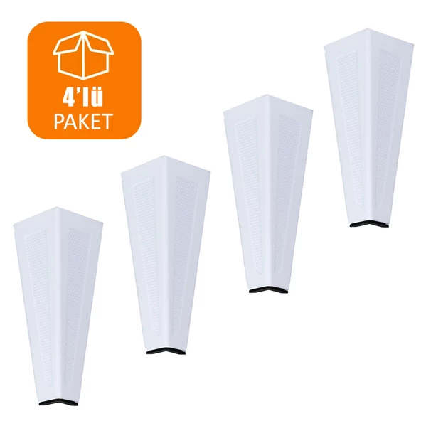 Ovit Desenli Mobilya Koltuk Baza Sehpa Masa Ayağı Metal Ayak 14 Cm Beyaz (4 Adet) ürün görseli 1