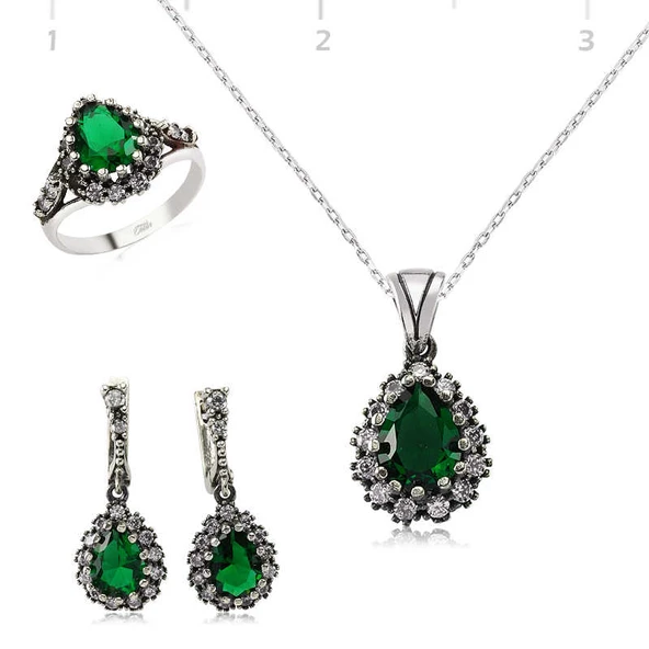 Gümüş Hürrem Sultan Bayan Set - Resim 2