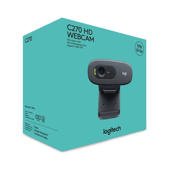 LOGITECH C270 HD WEBCAM-SİYAH 960-001063 - Resim 4