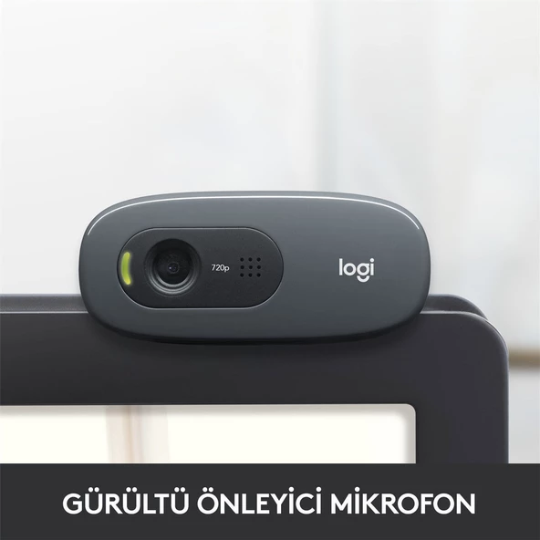 LOGITECH C270 HD WEBCAM-SİYAH 960-001063 - Resim 2