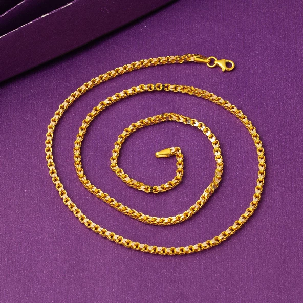 Güverse 14 Ayar Altın Zincir - 55 cm - Resim 3