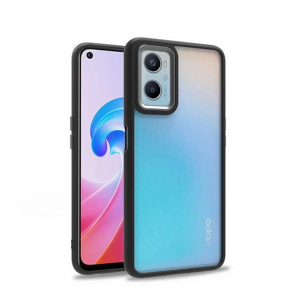 Gpack Oppo A76 Kılıf Flora Sert Silikon Arkası Cam Şeffaf ürün görseli 1