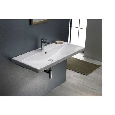 Turkuaz Cerastyle Elite Etajer Uyumlu Damlalıklı Lavabo 80x45 cm ürün görseli 1