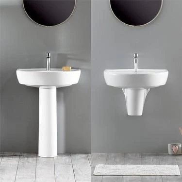 Turkuaz Bella Banyo Lavabo 40x50 cm (Bella Uzun Ayaklı) ürün görseli 1