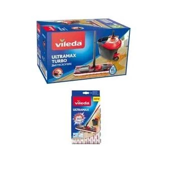 Vileda Ultramat Turbo Temizlik Seti + Ultramax Yedek Mop ürün görseli 1