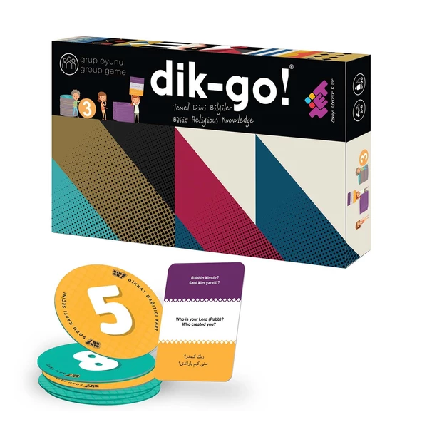 DİK-GO (Temel Dini Bilgiler) Dikkat ve Zeka Oyunu 5+ Yaş 8 Oyuncu ürün görseli 1