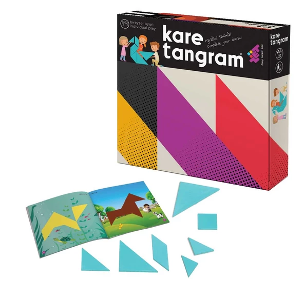 KARE TANGRAM LÜX Zeka Oyunu (7 Parça 36 Farklı Şekil) 3+ Yaş 1+ Oyuncu ürün görseli 1