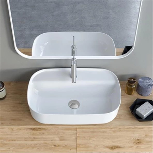 Turkuaz Cerastyle Aqua Tezgah Üstü Lavabo 60X40 Cm ürün görseli 1