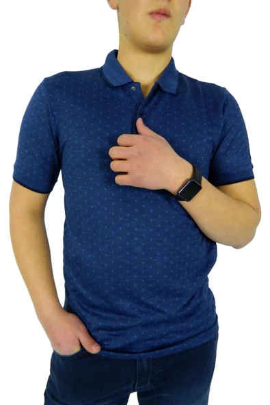 NAYKI ERKEK POLO YAKA JAKARLI T-SHİRT 19075 BGL-ST01045 ürün görseli 1