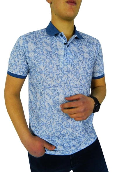 NAYKI ERKEK POLO YAKA DİJİTAL BASKILI T-SHİRT 2131 BGL-ST01038 ürün görseli 1